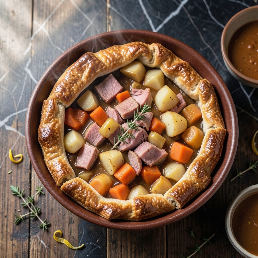 Amish Ham Pot Pie Recipe: Flaky Crust Over Savory Ham and Veggies
