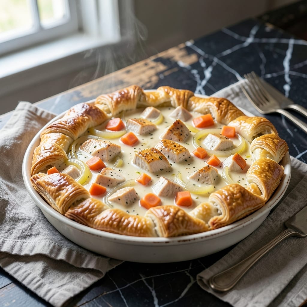 Recipe to Make Chicken Pot Pie: Buttery Puff Pastry With Creamy Herb Filling