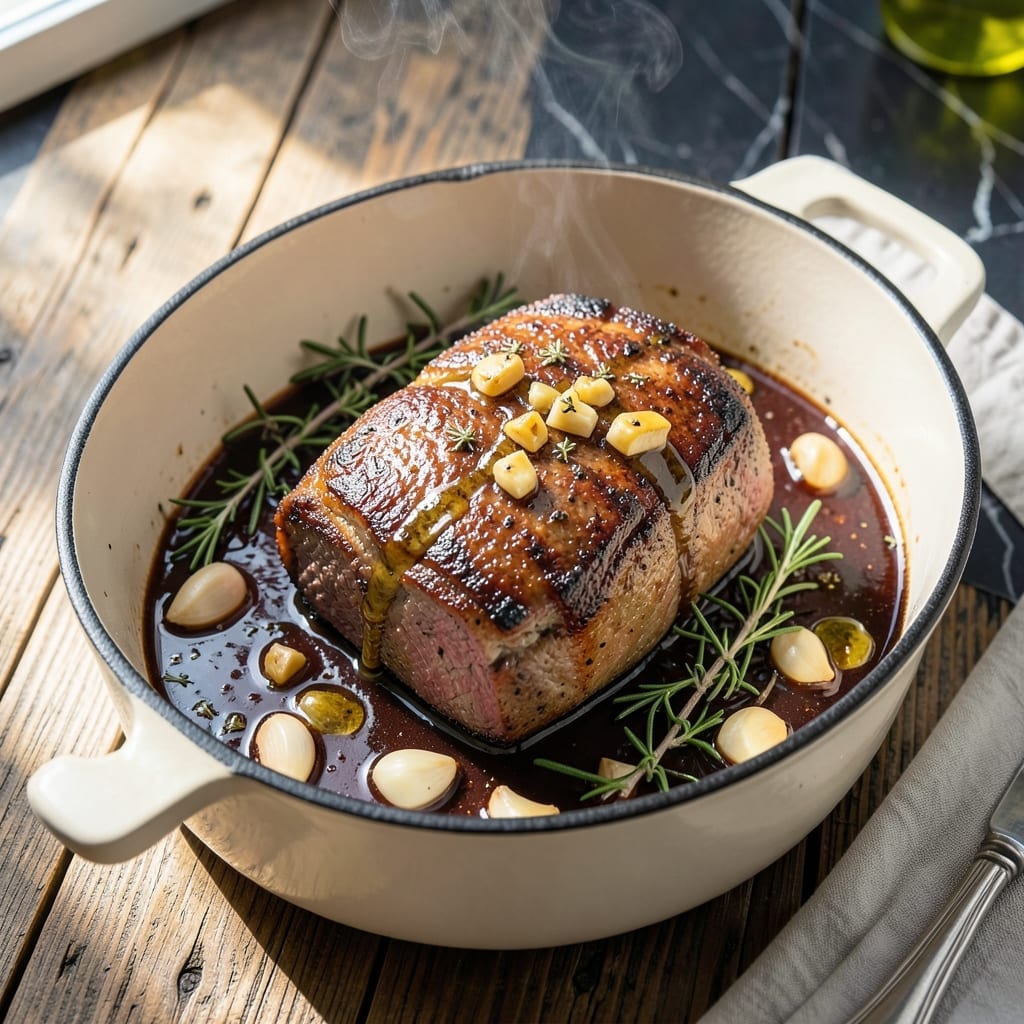Prime Rib Pot Roast Recipe: Wine-Braised Elegance with Herb Crust