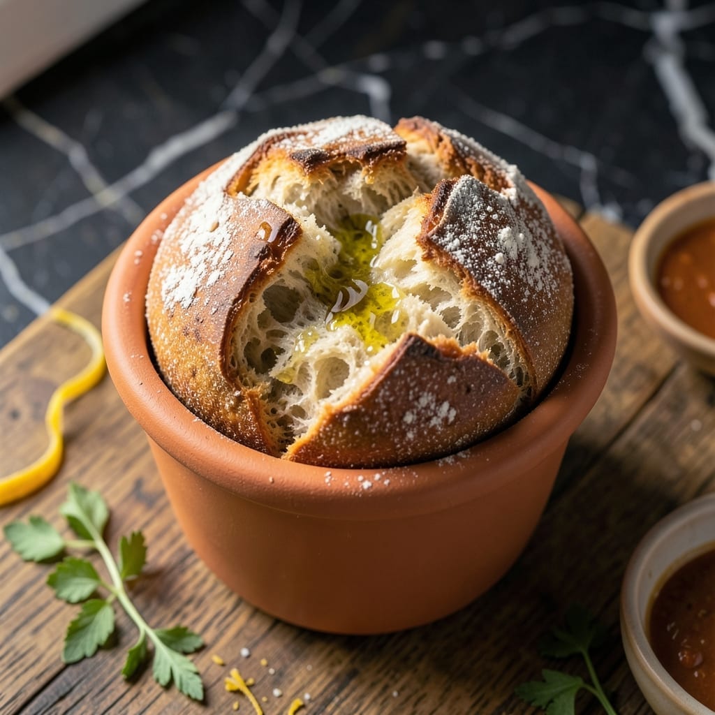 Flower Pot Bread Recipe: Rustic Crust with Herb-Infused Center