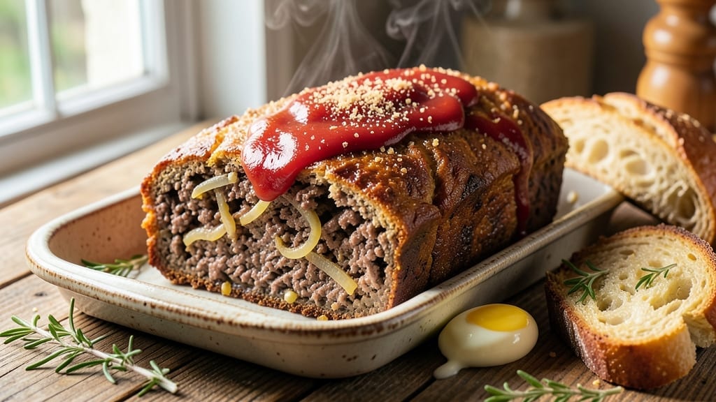 2-Lb Beef Meatloaf Recipe: Glaze-Basted Crust and Juicy Heart