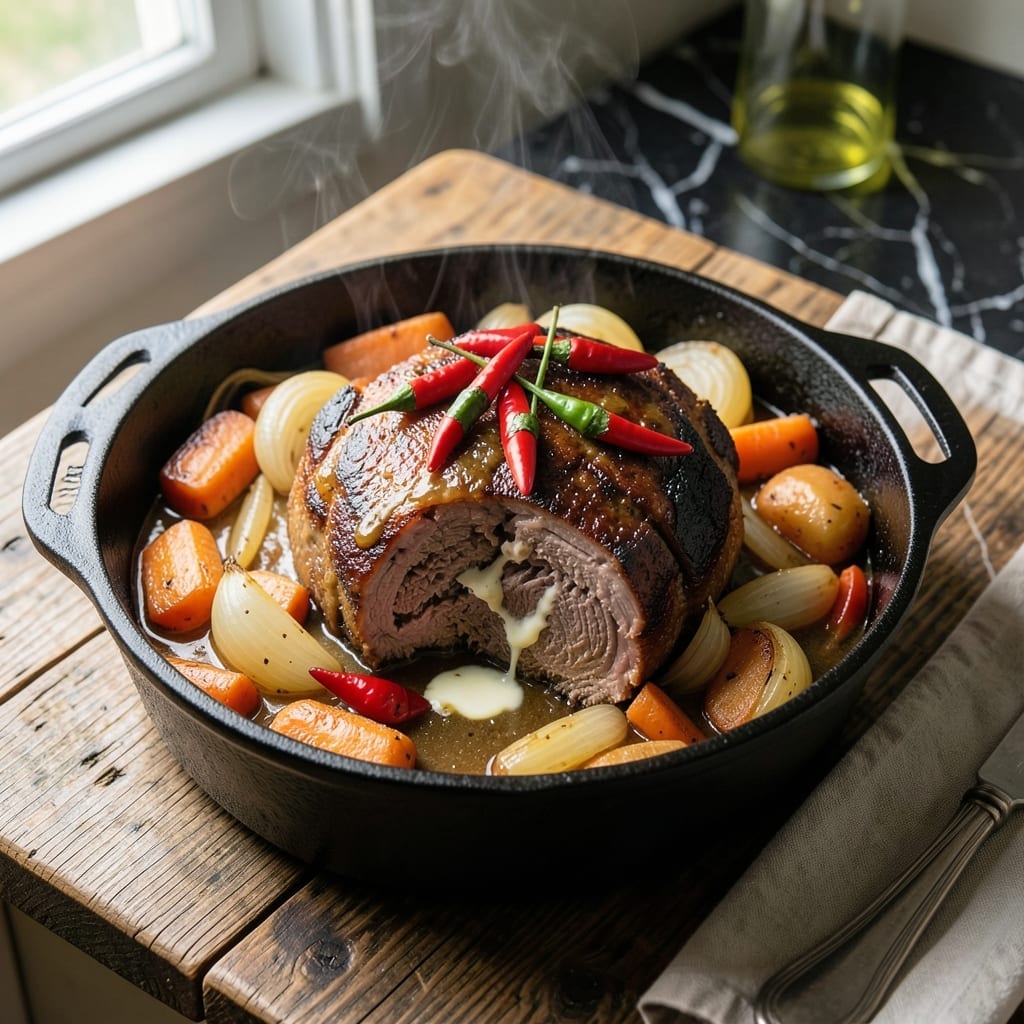 Cast Iron Pot Roast Recipe: Mississippi-Style Pepperoncini Tenderness