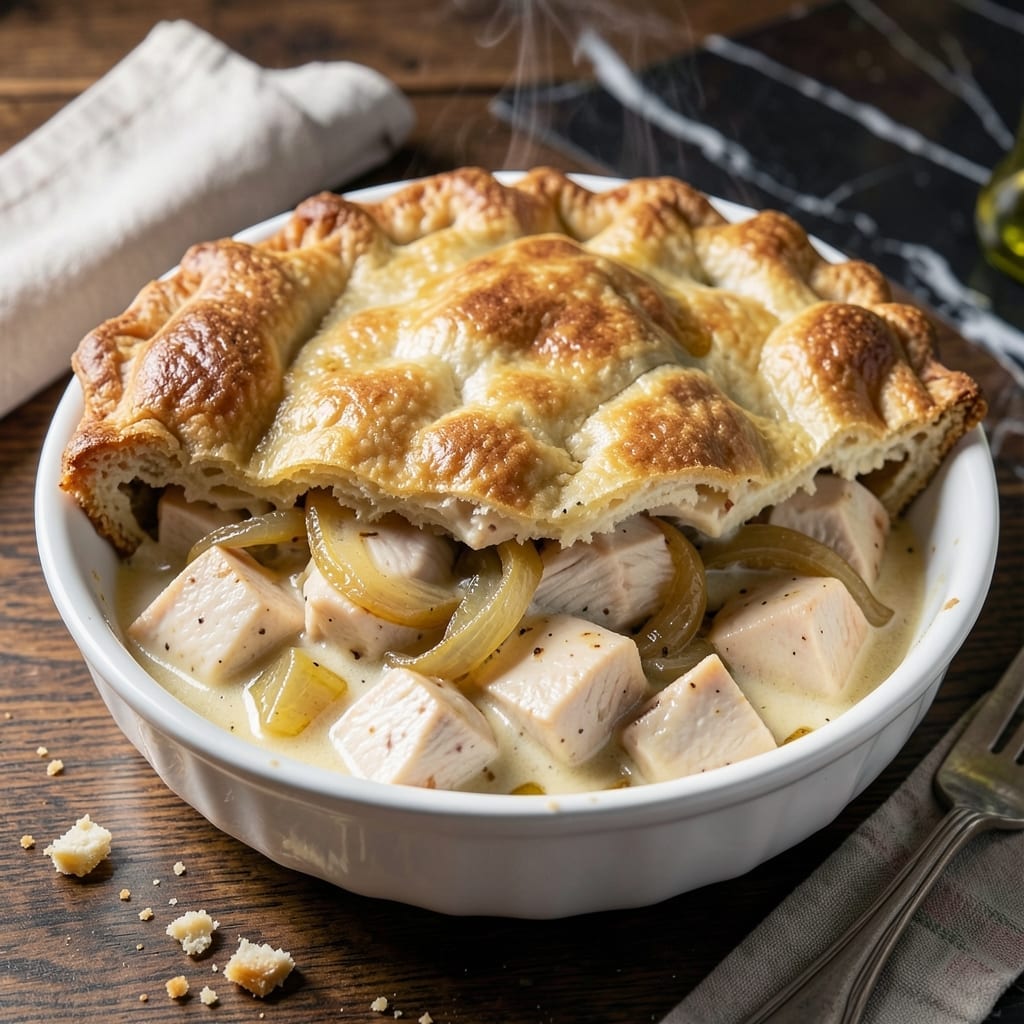 Pampered Chef Chicken Pot Pie Recipe: Flaky Crust Over Creamy Herb Filling Pampered Chef Chicken Pot Pie Recipe: Flaky Crust Over Creamy Herb Filling