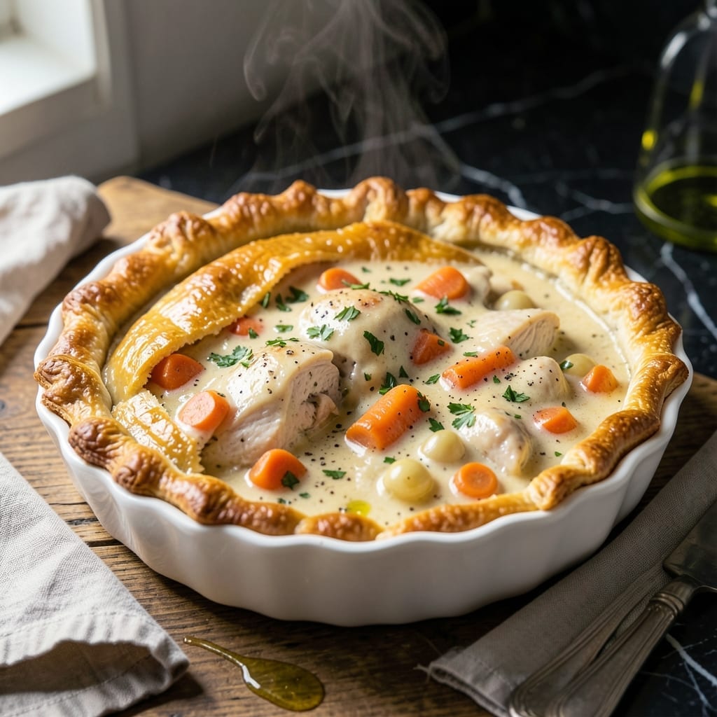I Need A Recipe For Chicken Pot Pie: Buttery Crust Over Creamy Herb Filling