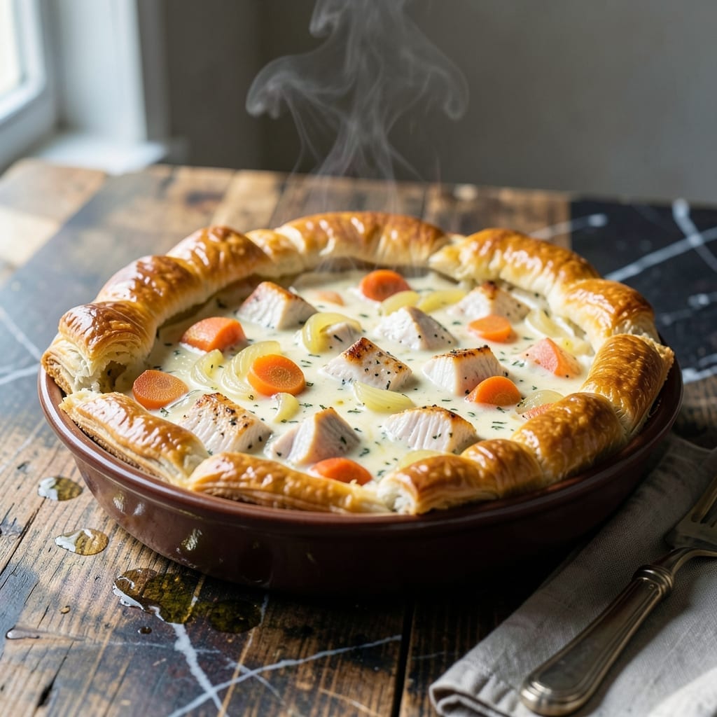Boursin Chicken Pot Pie Recipe: Garlic-Herb Creaminess Under a Golden Crust