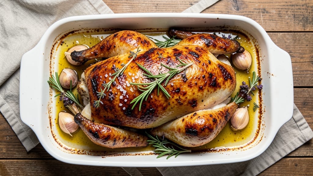 5 Star Roasted Chicken Recipe: Juicy Golden Skin That Shatters With Heat