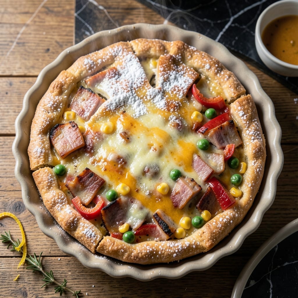 Ham And Cheese Pot Pie Recipe: Golden Crust Over Creamy Filling