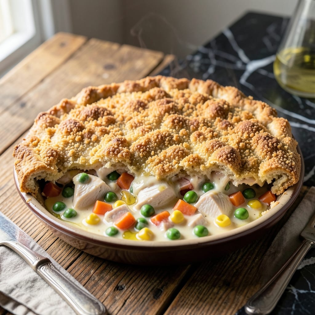 Diabetic-Friendly Chicken Pot Pie Recipe: Flaky Crust Without the Carbs