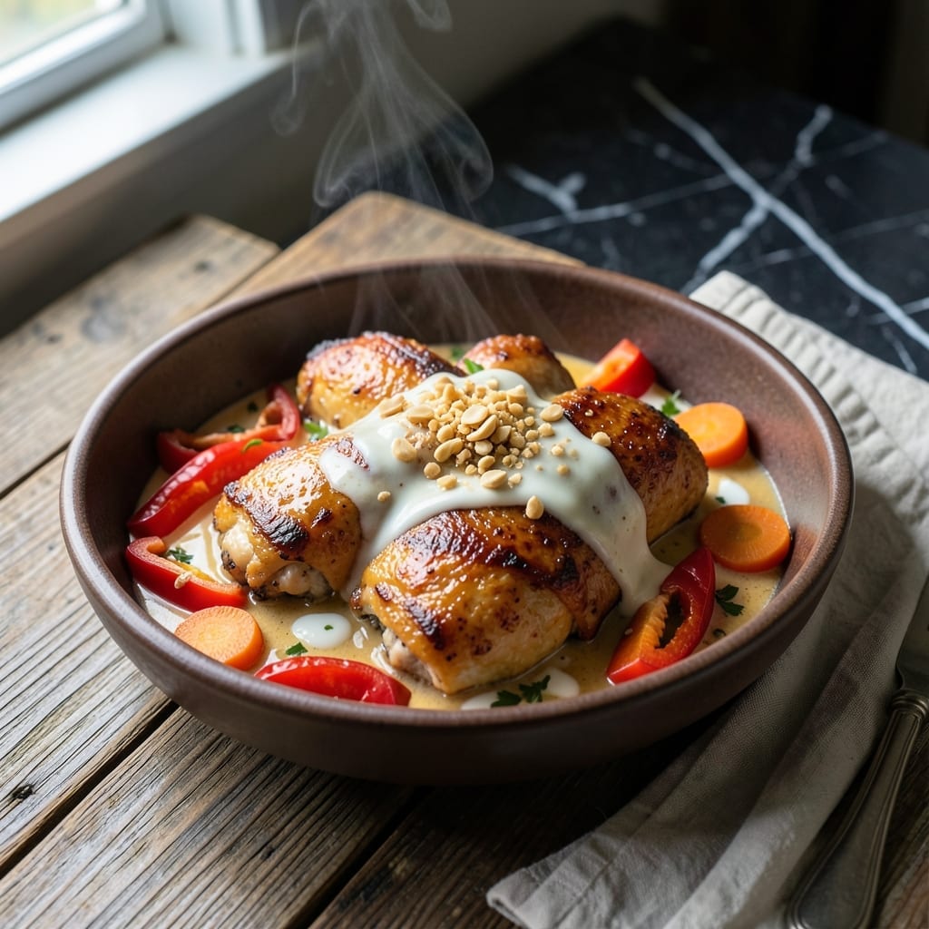 Peanut Chicken Crock Pot Recipe: Set It and Forget It Thai-Inspired Dinner