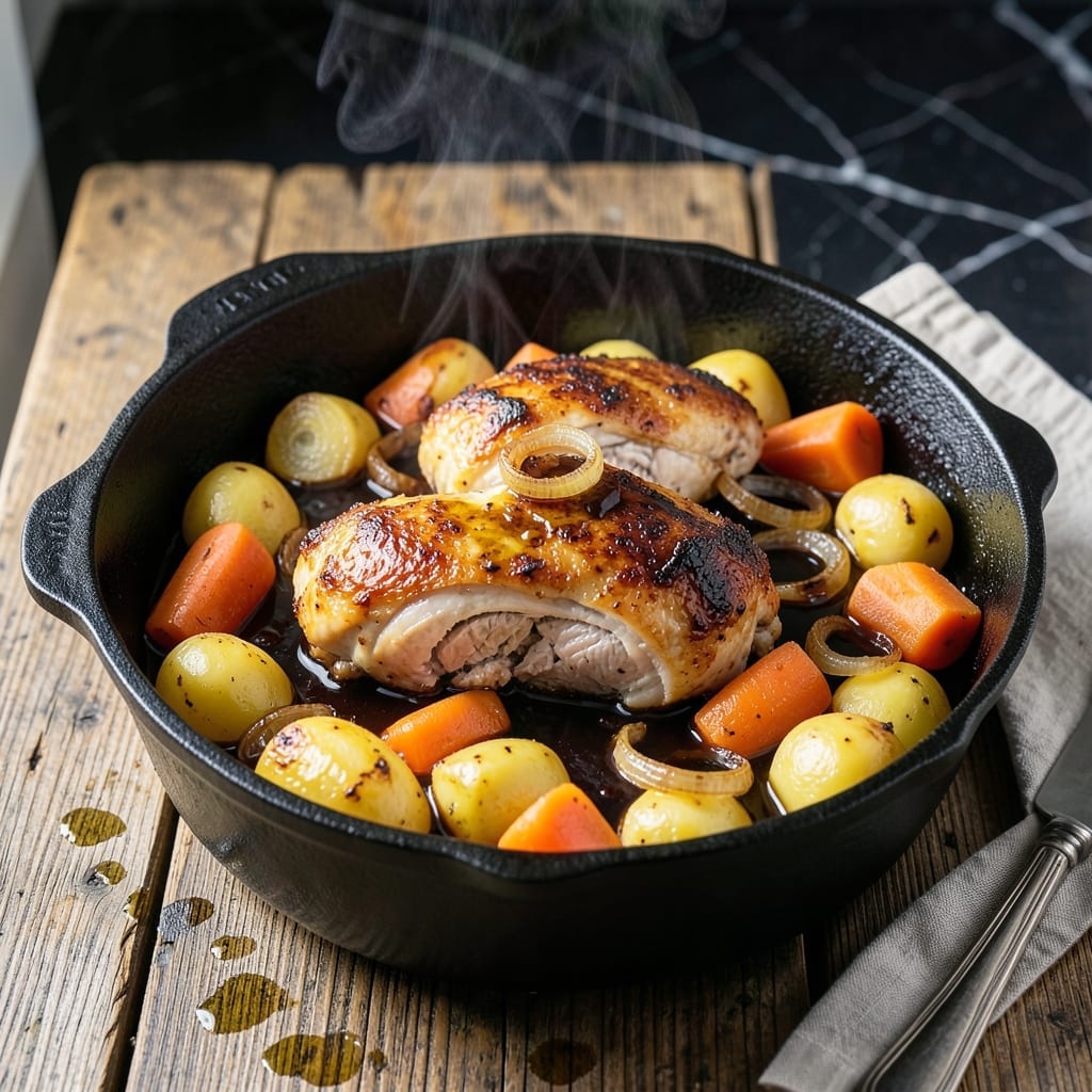 One Pot Irish Chicken Recipe: Guinness-Braised With Root Vegetables