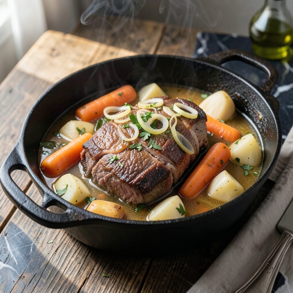 Traditional Pot Au Feu Recipe: Rustic French Beef and Root Vegetable Stew Traditional Pot Au Feu Recipe: Rustic French Beef and Root Vegetable Stew