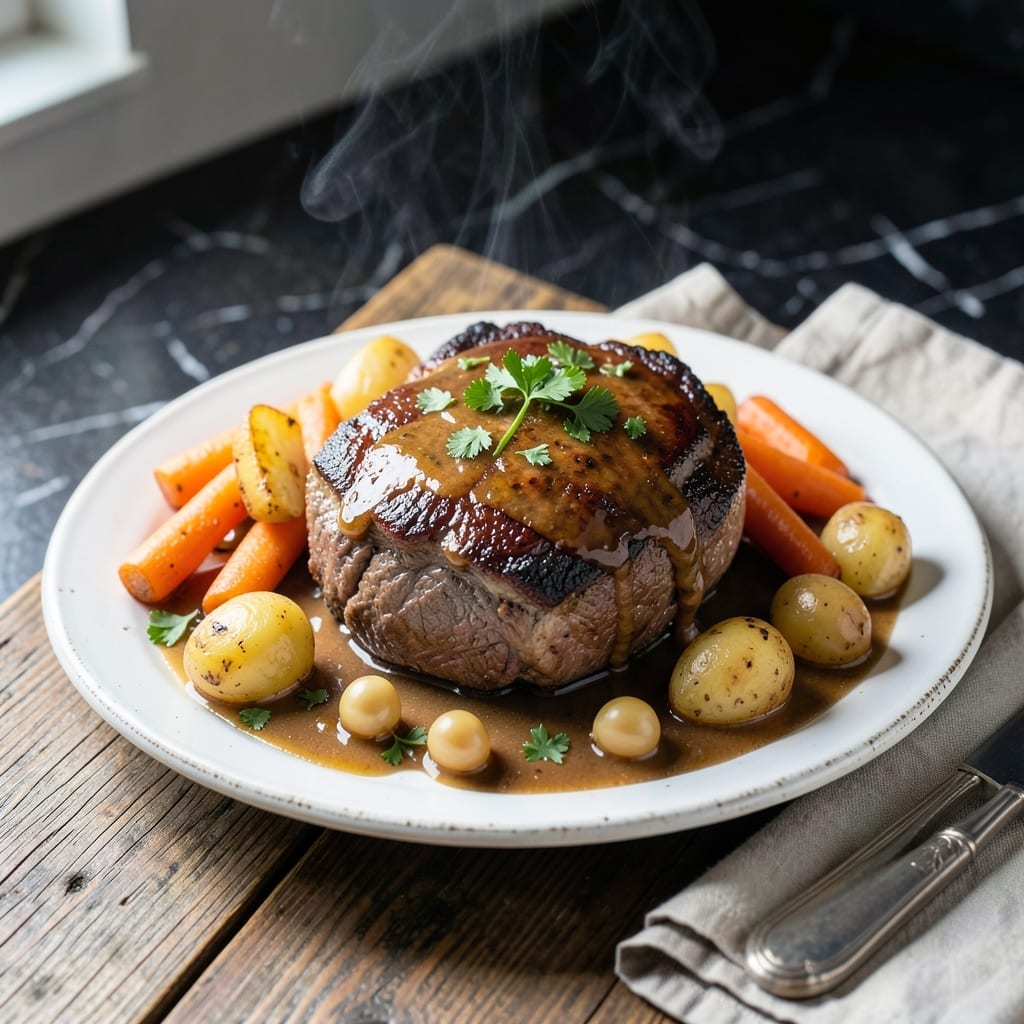 Beef Pot Roast and Gravy Recipe: Dutch Oven Sunday Supper Simplicity Beef Pot Roast and Gravy Recipe: Dutch Oven Sunday Supper Simplicity