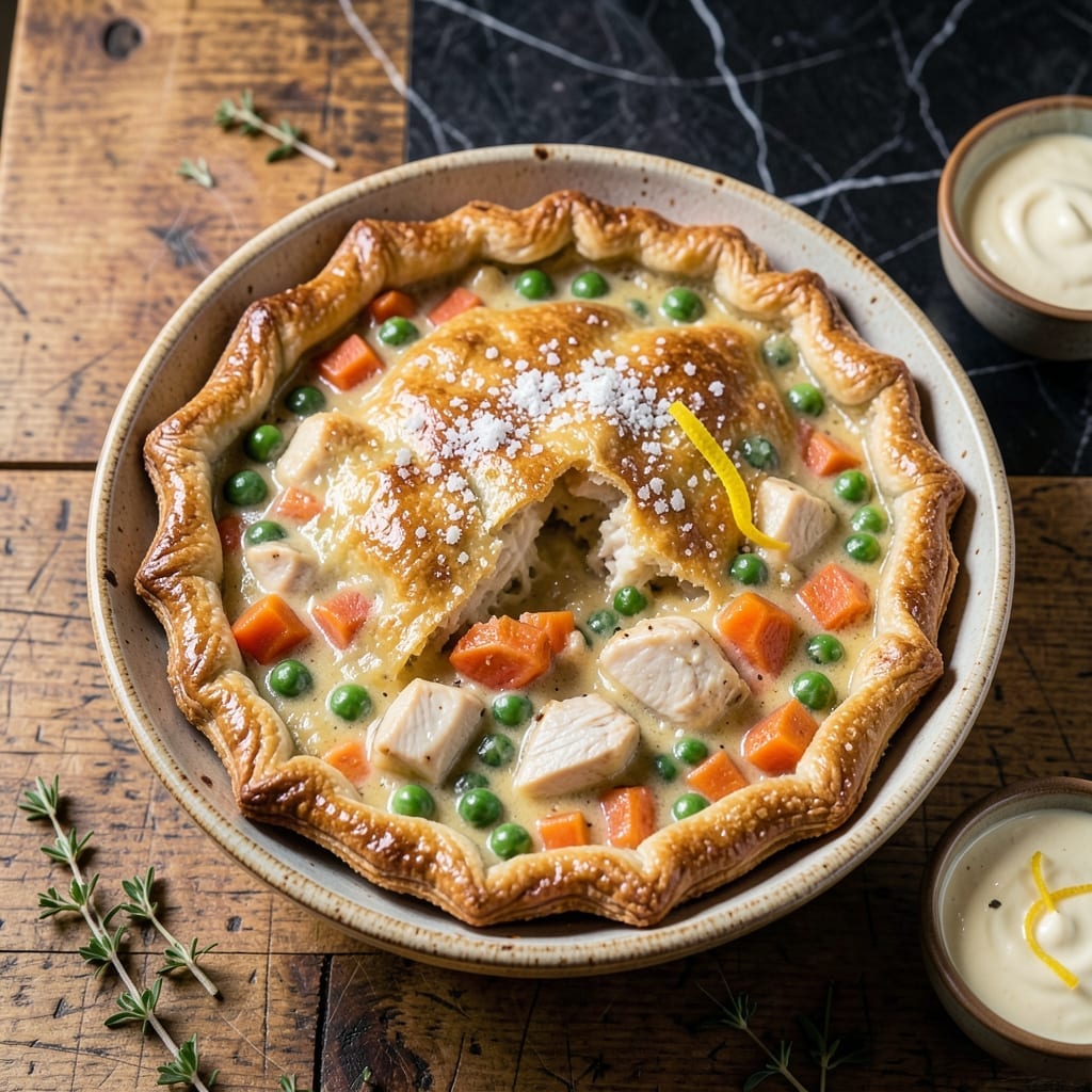 Nicole McLaughlin's Chicken Pot Pie Recipe: Buttery Crust Over Herb-Rich Filling