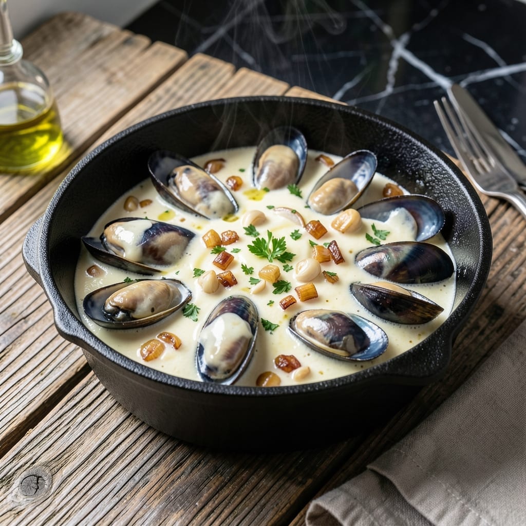Creamy Mussel Pot Recipe: White Wine and Garlic Infusion