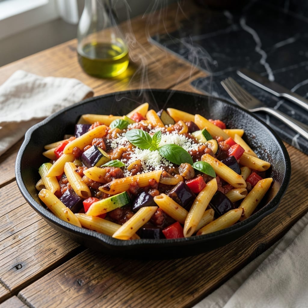 One Pot Ratatouille Pasta Recipe: Rustic Vegetable Medley in Minutes One Pot Ratatouille Pasta Recipe: Rustic Vegetable Medley in Minutes