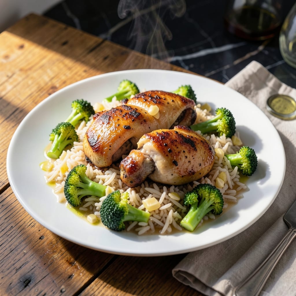 Crock Pot Chicken Rice and Broccoli Recipe: One-Dish Family Meal