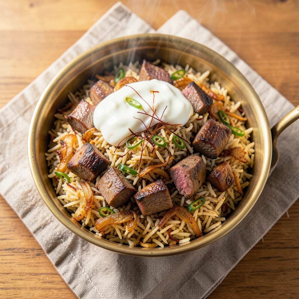 1 Kg Beef Biryani Recipe: Fragrant Saffron and Spice-Layered Masterpiece