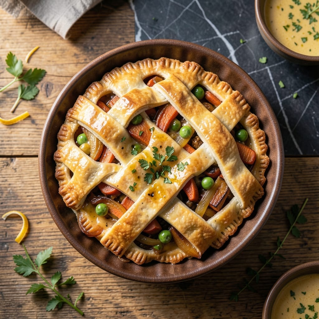 Healthy Veggie Pot Pie Recipe: Flaky Crust Over Garden Fresh Fillings Healthy Veggie Pot Pie Recipe: Flaky Crust Over Garden Fresh Fillings