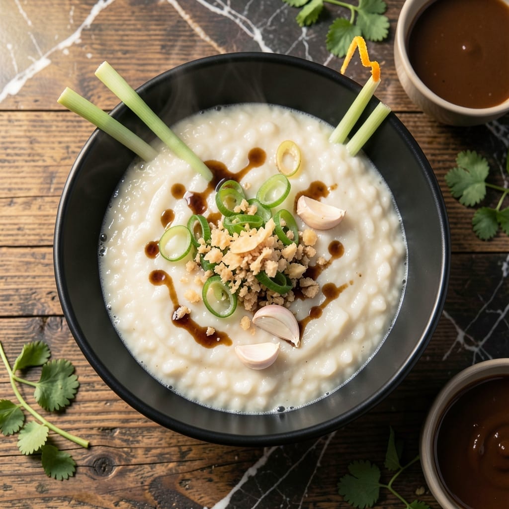Crock Pot Jook Recipe: Congee-Style Rice Porridge With Ginger and Scallions