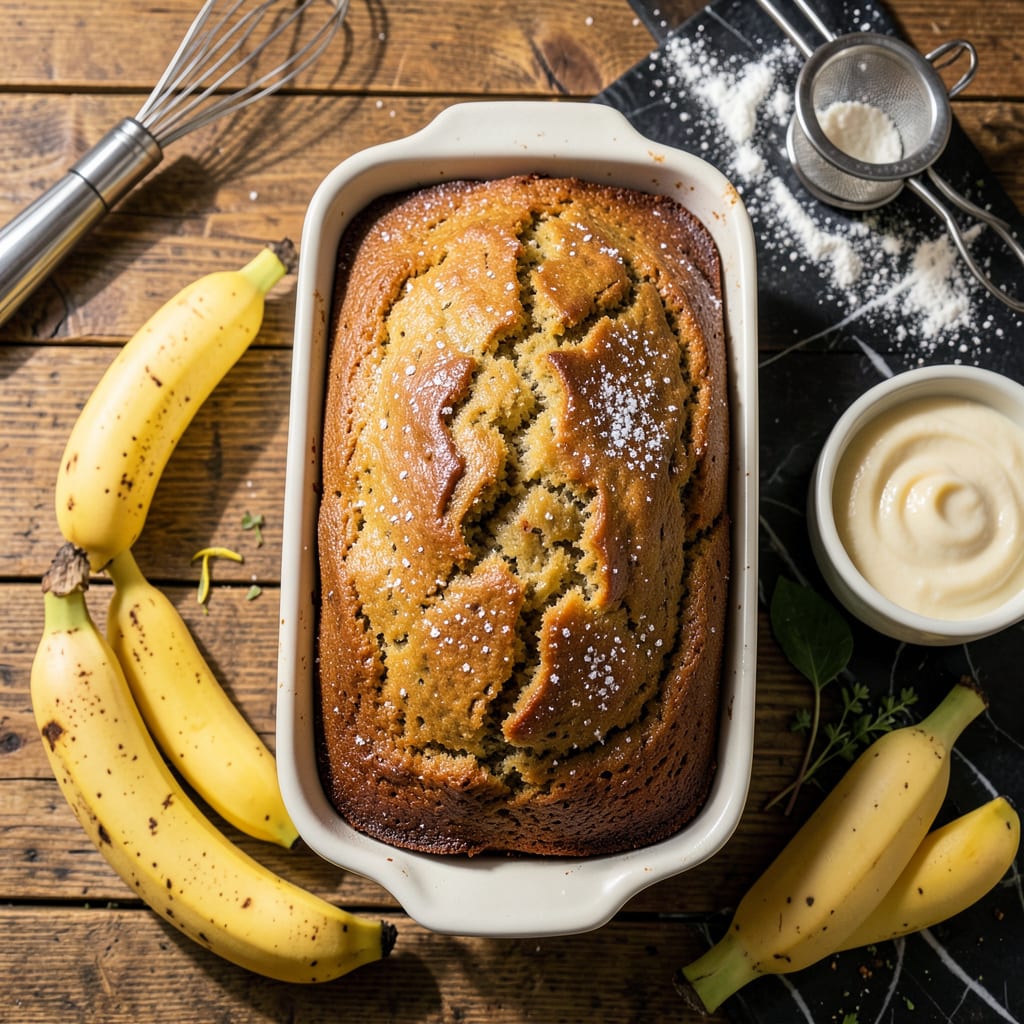 Visual representation of Almost No Fat Banana Bread Recipe: Light and Fluffy Without the Guilt