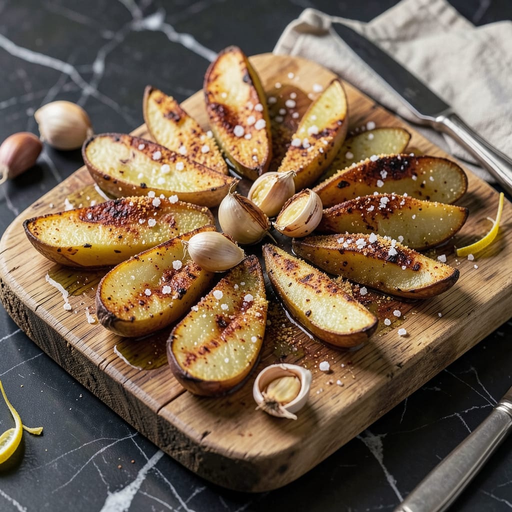 Visual representation of Australian Potatoes Recipe: Crispy Golden Wedges With Garlic Aioli