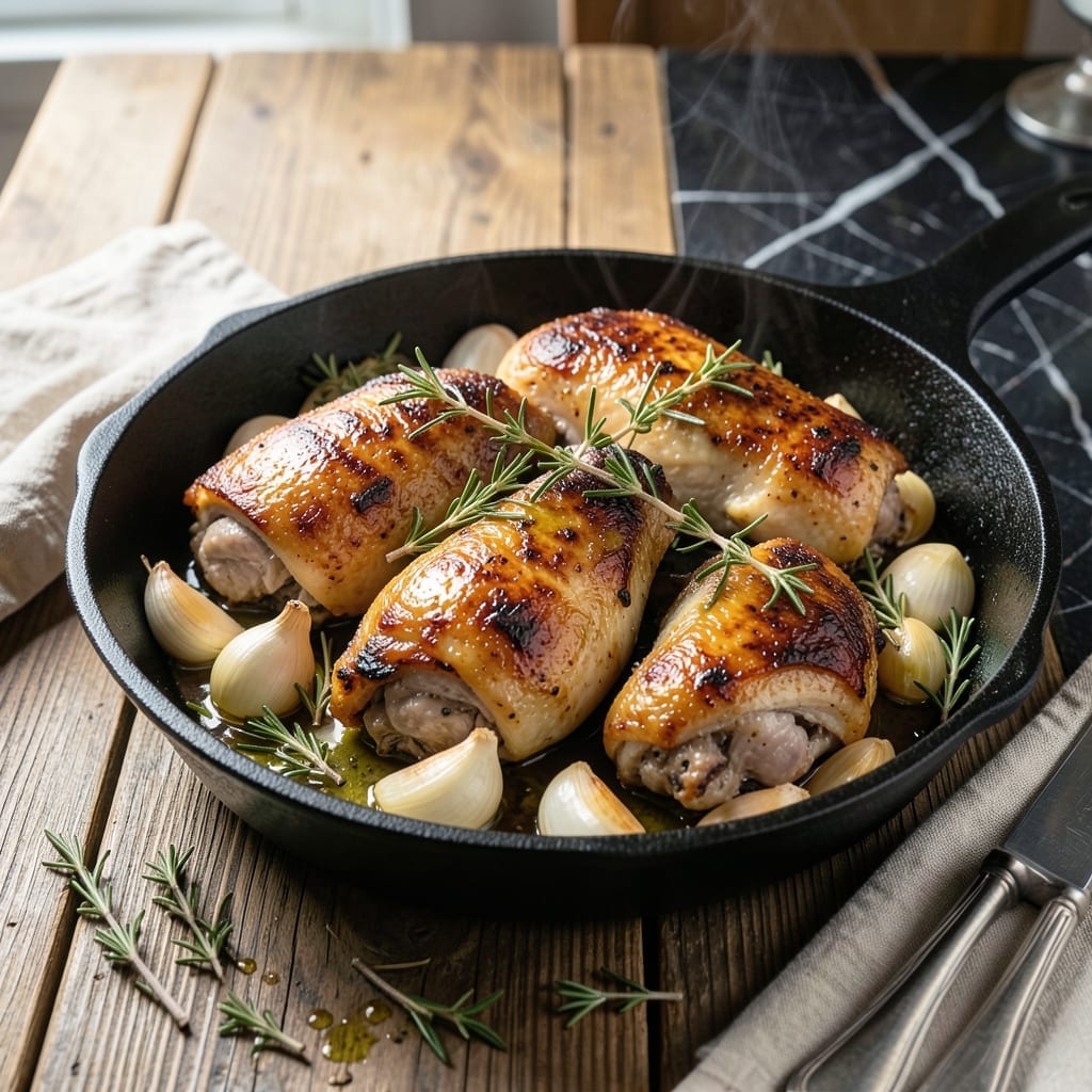 One Pot Chicken Thigh Recipe: Crispy Skin and Juicy Meat in One Pan One Pot Chicken Thigh Recipe: Crispy Skin and Juicy Meat in One Pan