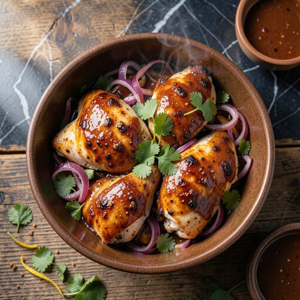 Barbeque Chicken in Crock Pot Recipe: Tangy Sauce Infused While Slow Cooking