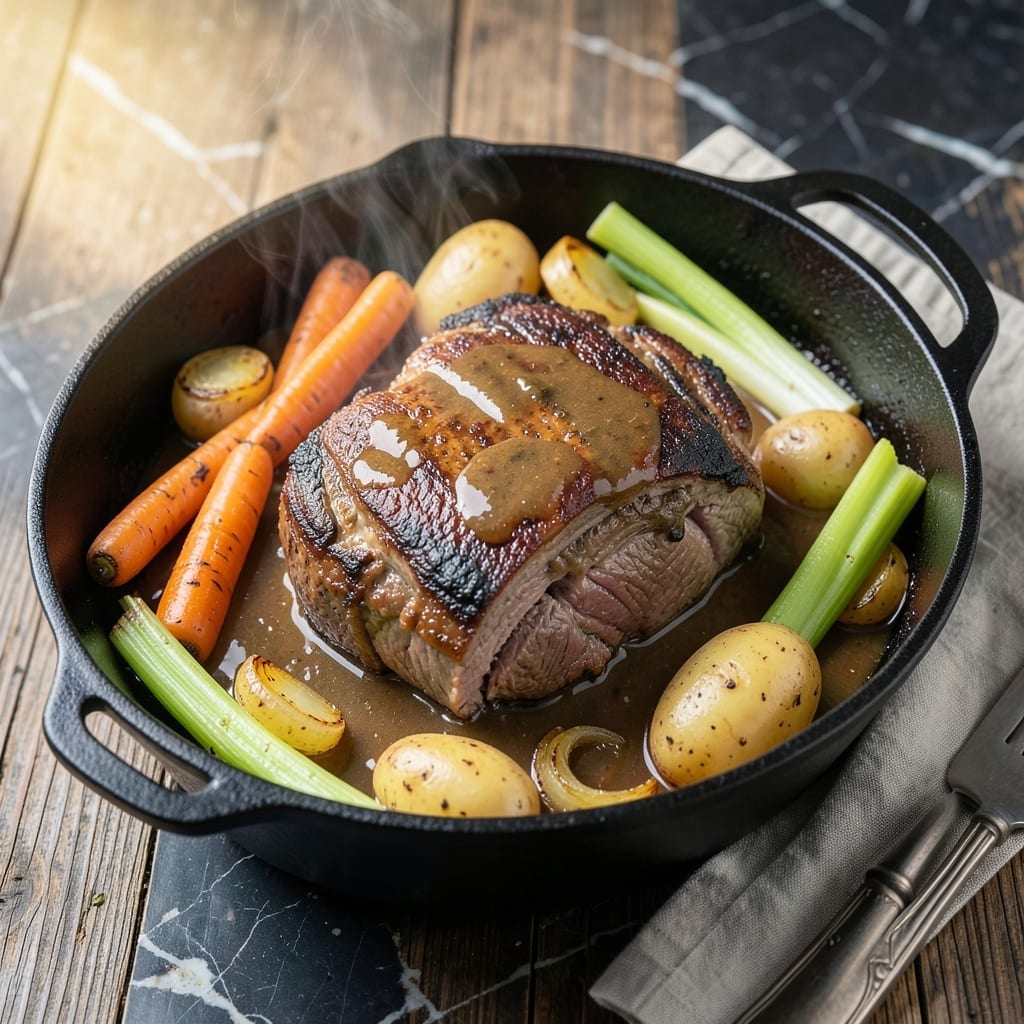Campbell's Savory Pot Roast Recipe: Fork-Tender Beef With Garden Vegetables Campbell's Savory Pot Roast Recipe: Fork-Tender Beef With Garden Vegetables