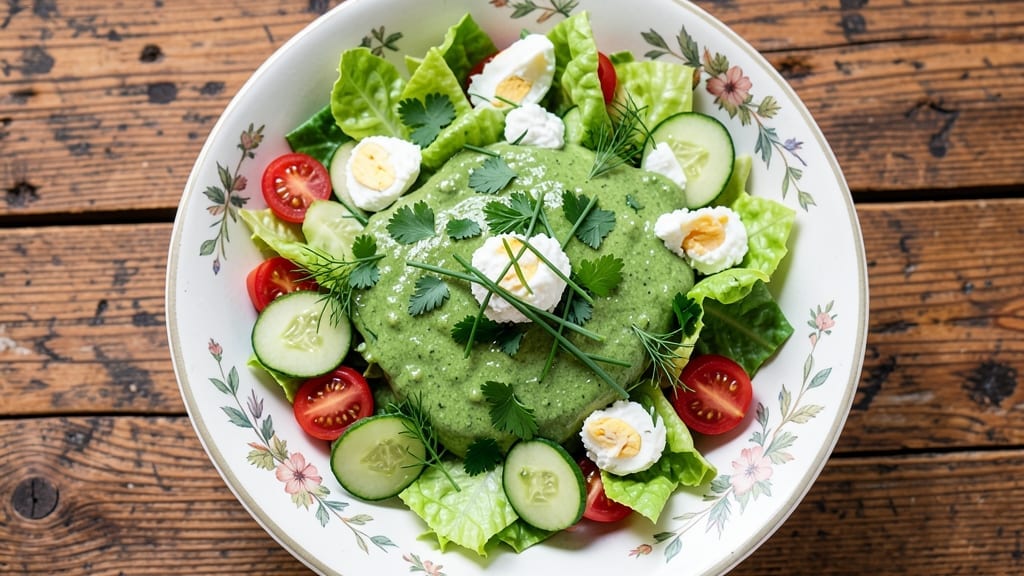 1948 Green Goddess Salad Recipe: Herb-Packed Creaminess With Tangy Twist