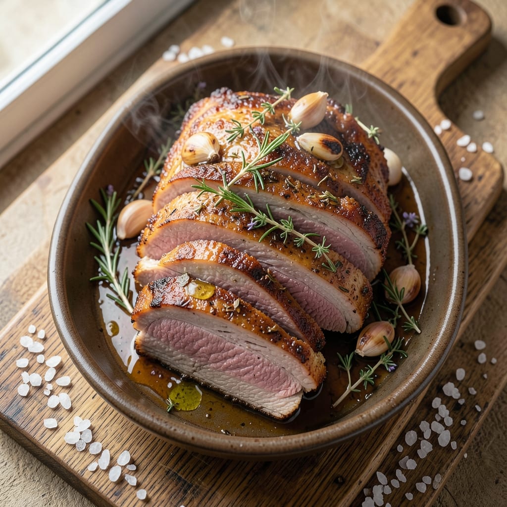 4-Lb Pork Roast Recipe: Herb-Crusted, Juicy Pink Heart in One Pan