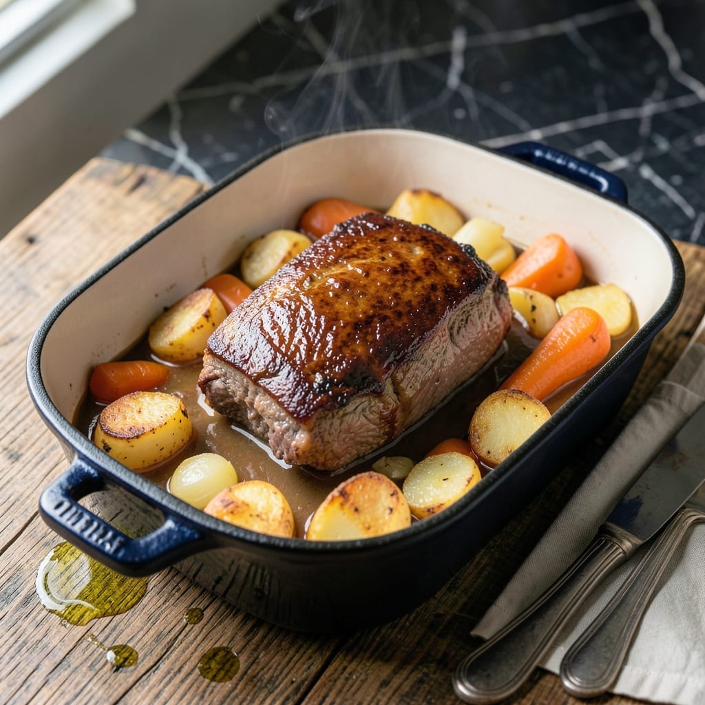Pot Roast Recipe in Roaster Oven: Hands-Off Sunday Dinner with Rich Gravy