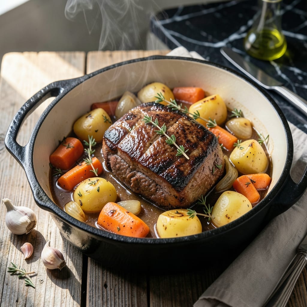 Dutch Oven Pot Roast Recipe With Vegetables: Slow-Cooked Comfort with Root Veggies Dutch Oven Pot Roast Recipe With Vegetables: Slow-Cooked Comfort with Root Veggies