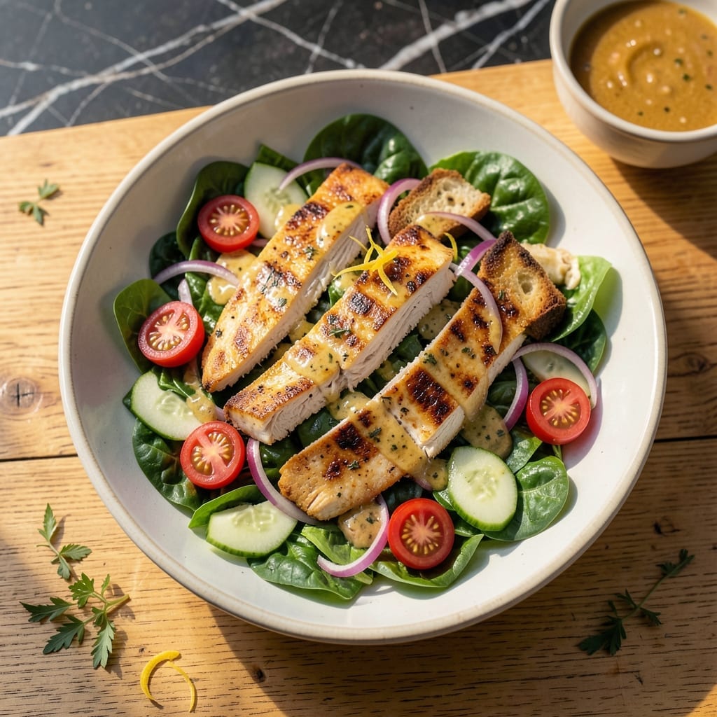 Chicken Fattoush Salad Recipe: Mediterranean Crunch and Zing