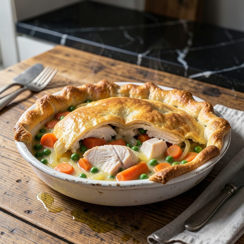 Chicken and Vegetable Pot Pie Recipe: Golden Crust Over Savory Stew Chicken and Vegetable Pot Pie Recipe: Golden Crust Over Savory Stew