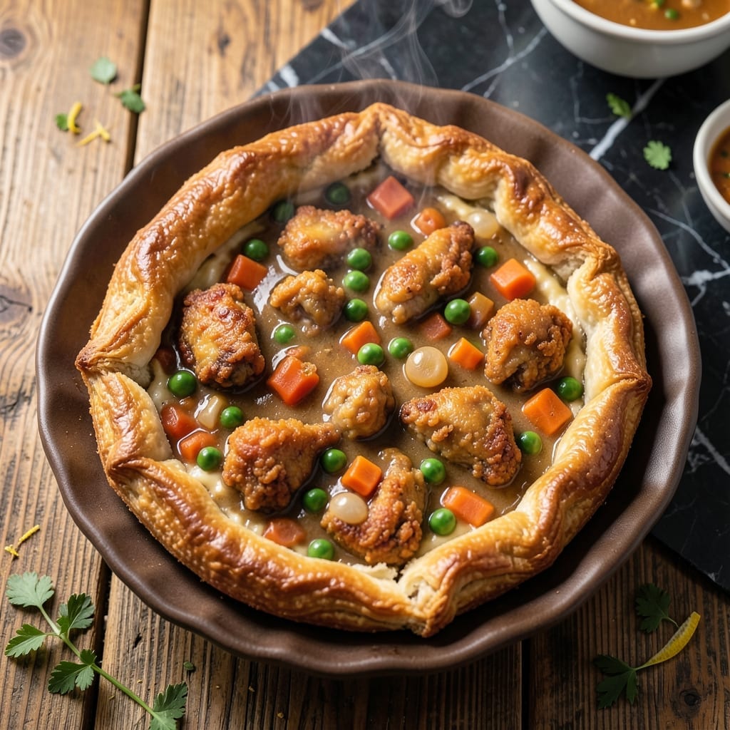 Fried Chicken Pot Pie Recipe: Crispy Bites in Buttery Crust