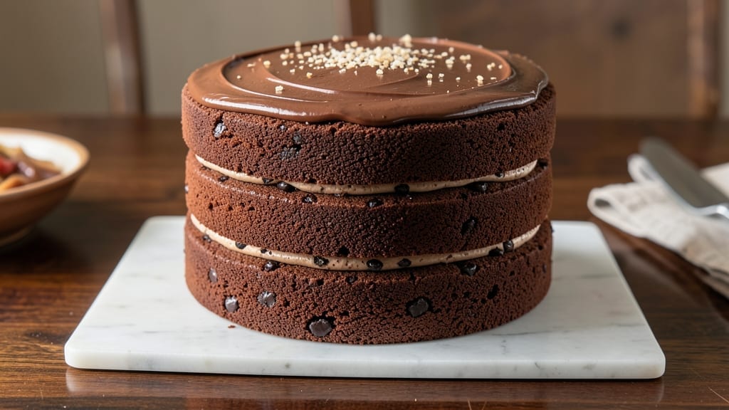 3 Layer Chocolate Fudge Cake Recipe: Secret to Fudgy Bottoms and Fluffy Top 3 Layer Chocolate Fudge Cake Recipe: Secret to Fudgy Bottoms and Fluffy Top