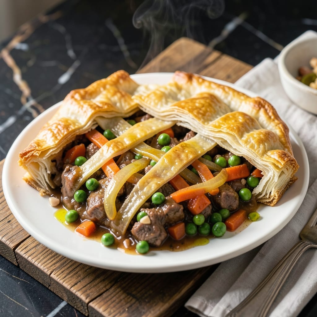 Healthy Beef Pot Pie Recipe: Lightened Comfort With Flaky Phyllo Crust Healthy Beef Pot Pie Recipe: Lightened Comfort With Flaky Phyllo Crust