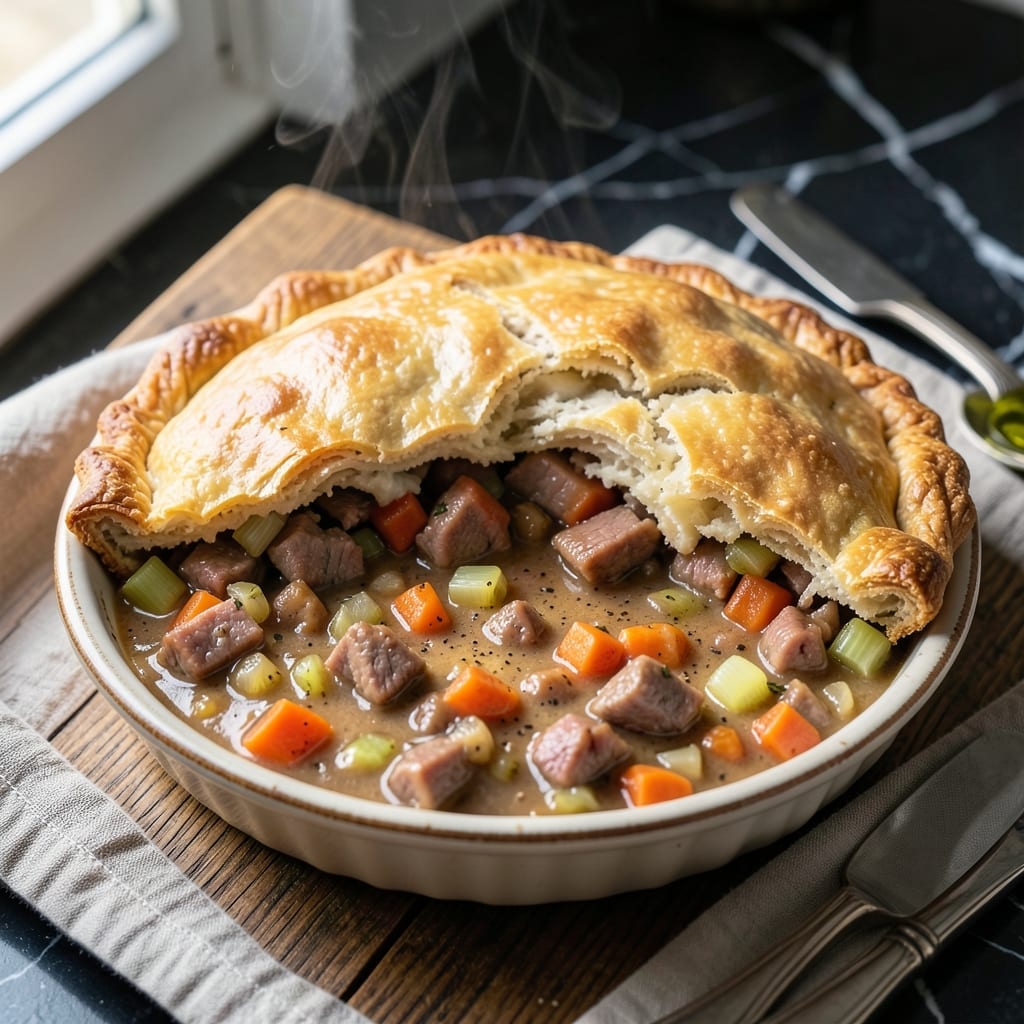 Sloppy Ham Pot Pie Recipe: Rustic Flavor in a Flaky Crust