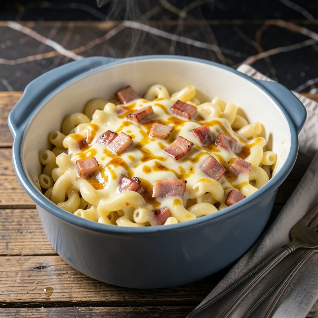 Ham and Macaroni and Cheese in Crock Pot Recipe: Creamy Cheese With Smoky Ham