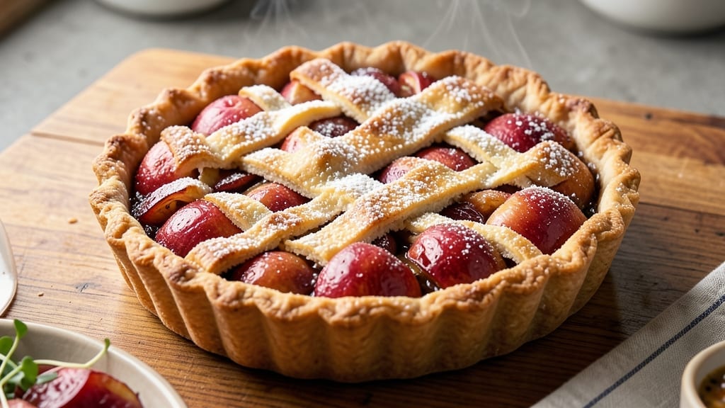 9.5-Inch Apple Pie Recipe: Golden Crust, Spiced Filling in One Crust 9.5-Inch Apple Pie Recipe: Golden Crust, Spiced Filling in One Crust