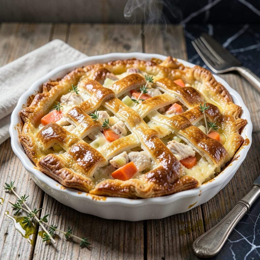 Chicken Pot Pie Recipe With Leftover Chicken: Flaky Crust Over Creamy Comfort