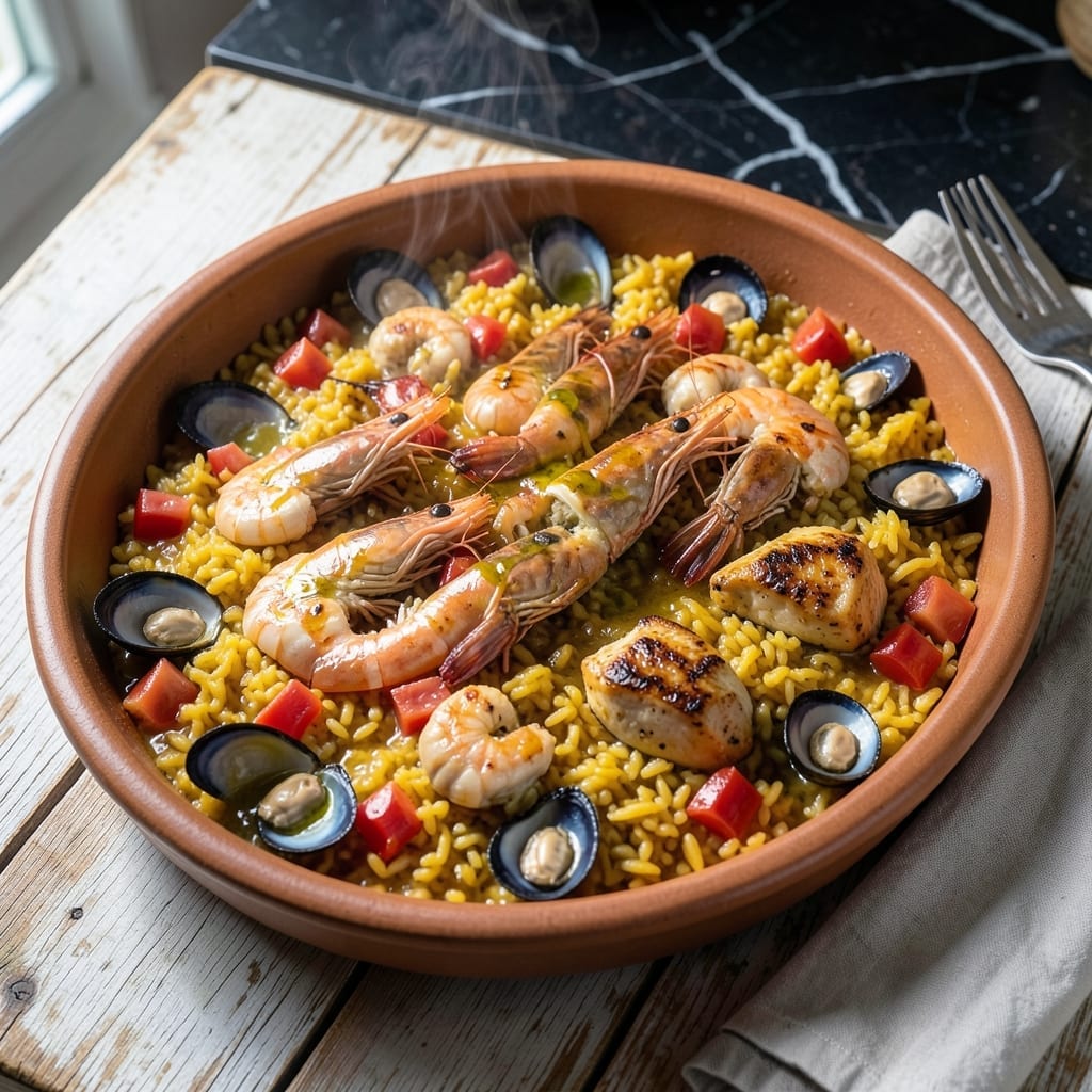 Crock Pot Paella Recipe: Saffron-Infused Seafood and Rice Feast