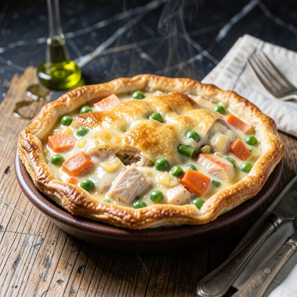 Google Chicken Pot Pie Recipe: Flaky Lattice Over Creamy Chicken and Veggies