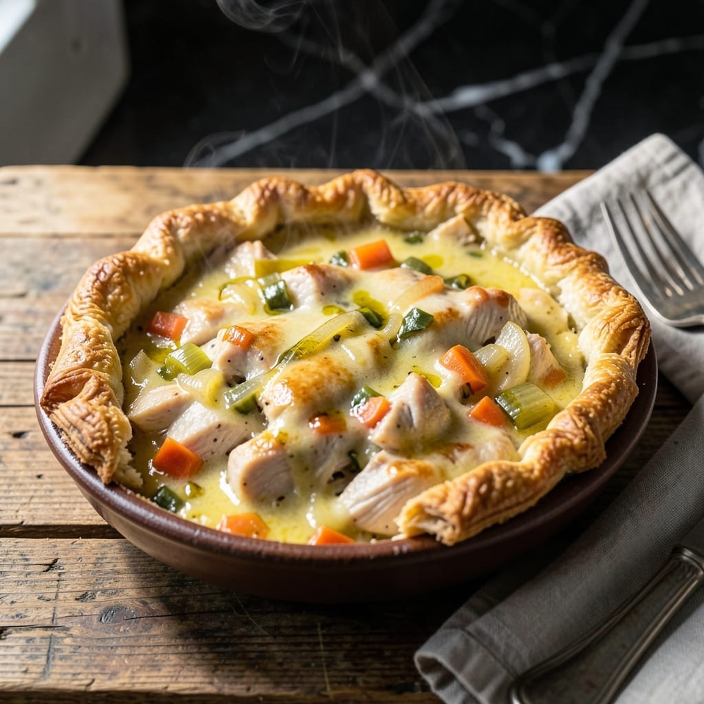 Chicken Pot Pie Recipe: Golden Crust Over Creamy Herb Filling