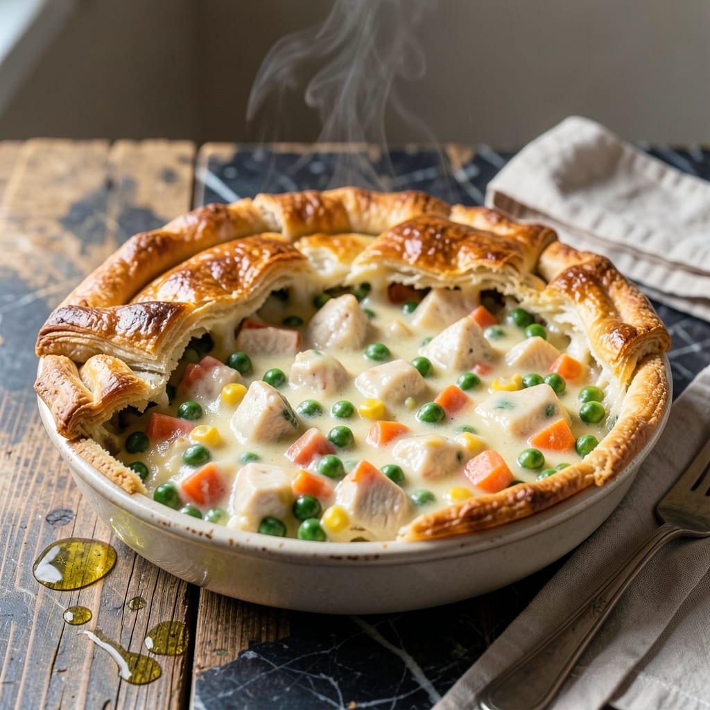 Velveeta Chicken Pot Pie Recipe: Creamy Cheese Filling Under Flaky Crust