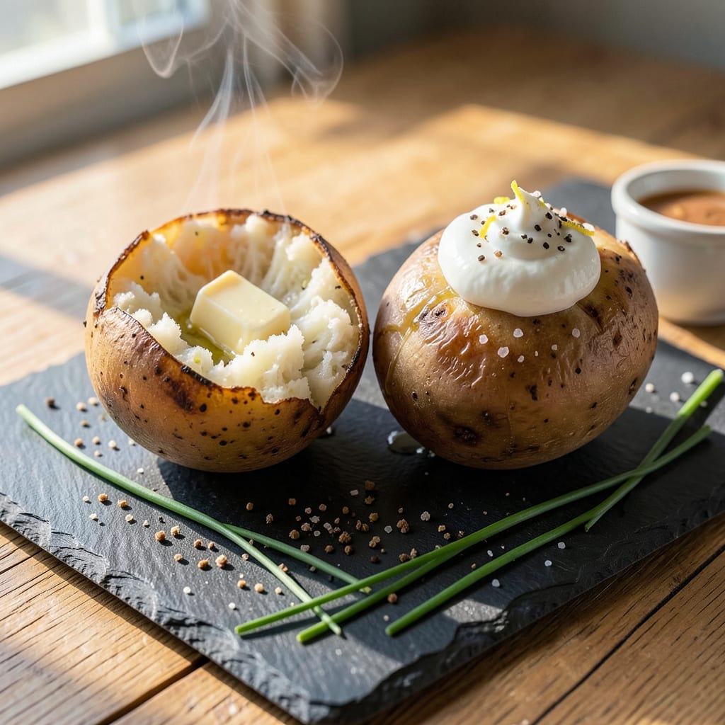 Complete baked potato no foil recipe overview image