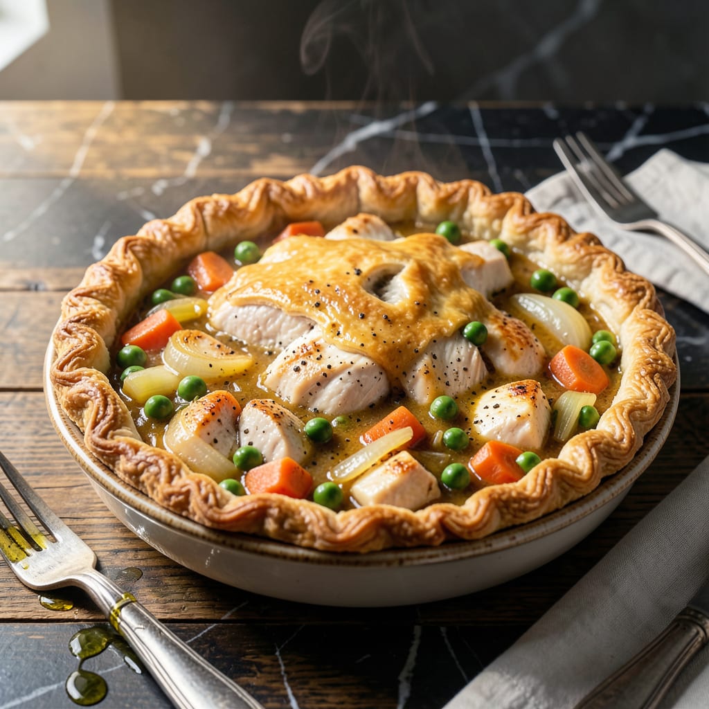 Complete banquet pot pie recipe overview image