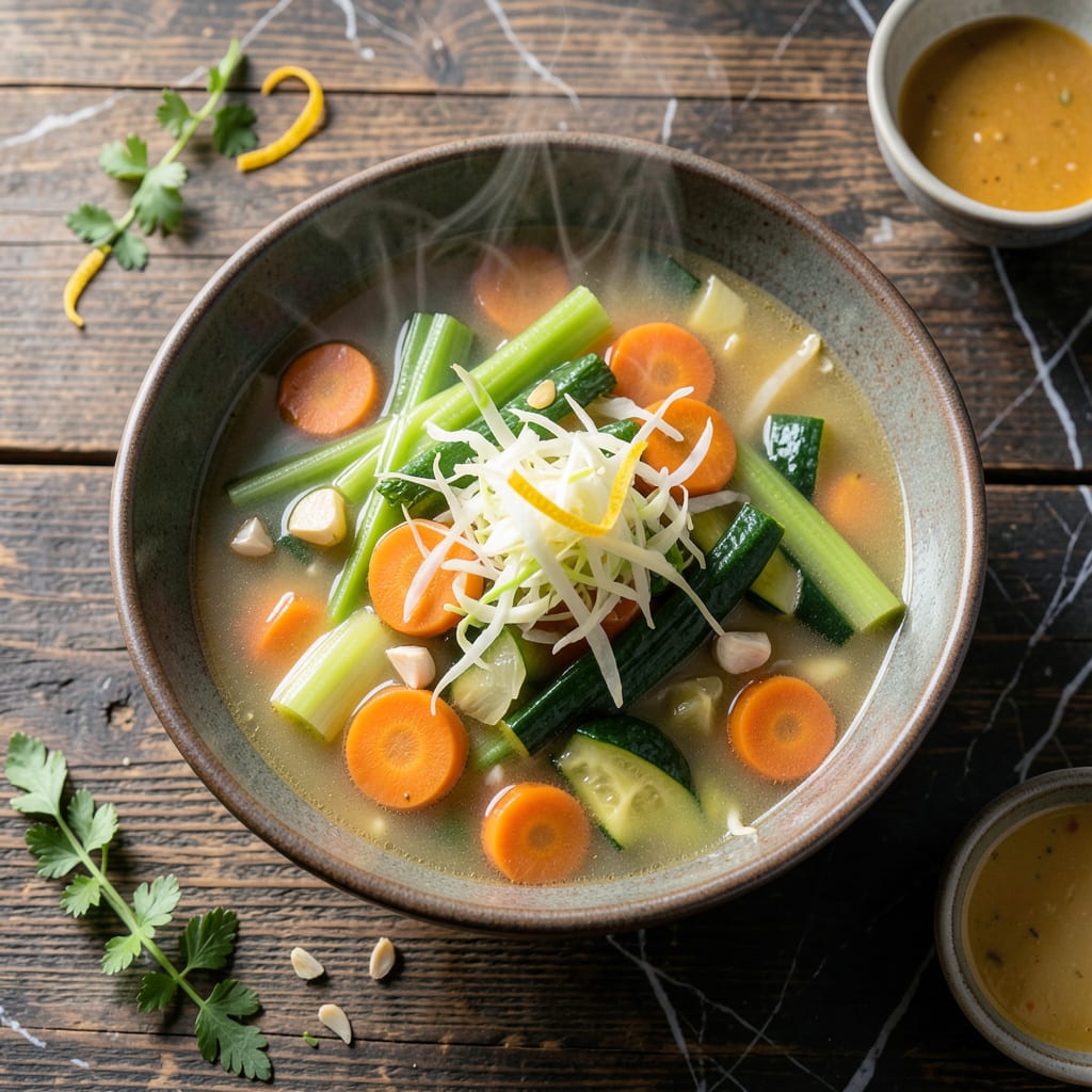Complete Basic Fat Burning Soup Recipe: Metabolism Boosting Veggie Blend overview image