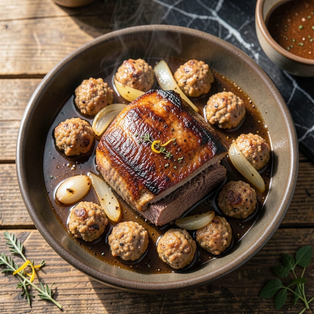 Crockpot Meatball Pot Roast Recipe: Fork-Tender Beef With Savory Meatballs