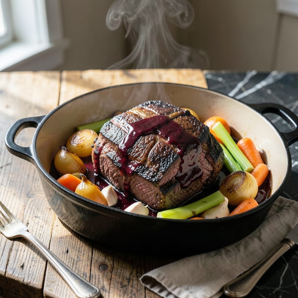 Stanley Tucci's Italian Pot Roast Recipe: Wine-Braised Beef With Herbs